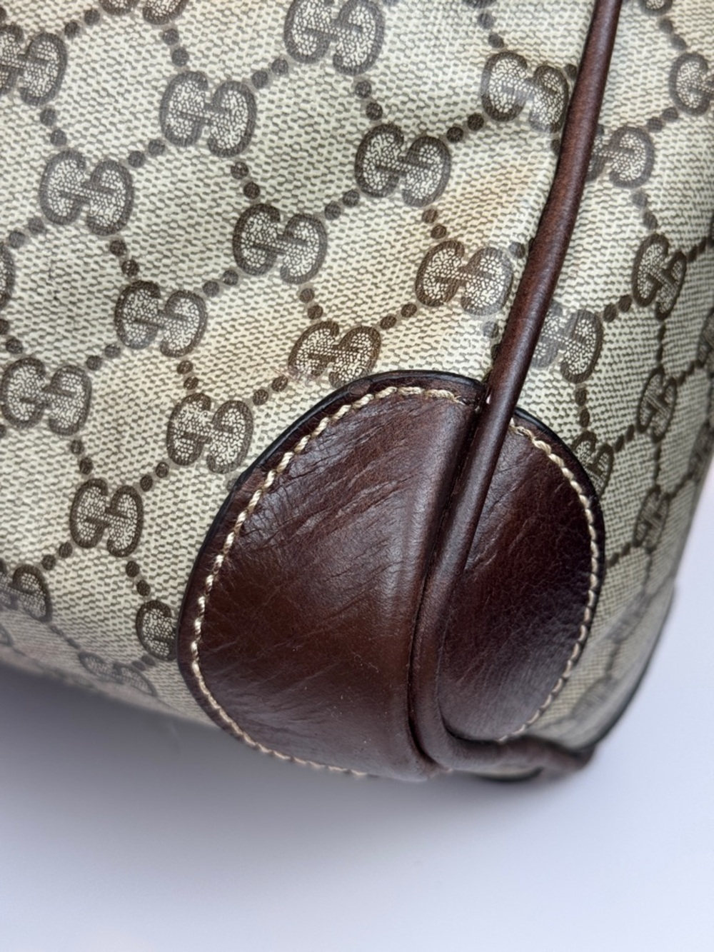 Gucci Green/Brown Web Canvas Duffel Bag - Picture 13 of 16